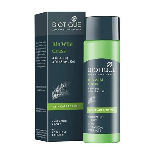 Biotique Bio Wild Grass A Soothing After Shave Gel for Men, 120ml i Eliminates Shave Bumps I 100 % Natural & Organic