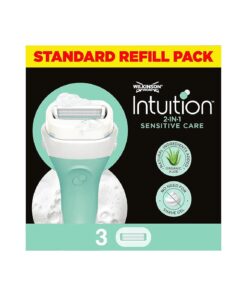 WILKINSON SWORD - Intuition Sensitive Care For Women | No Shave Gel Needed | Pack of 3 Razor Blade Refills