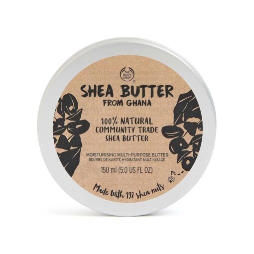 The Body Shop 100 % Natural Shea Butter - Nourishing Multi Purpose Butter for Body, Hair, Face & Lips - Vegan - 5 oz