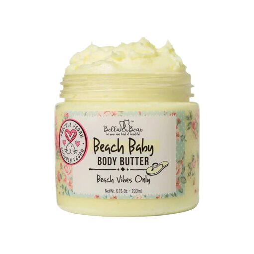 Beach Baby Body Butter - Moisturizing Shea Cream for Women - Vegan, Cruelty & Oil-Free - Helps Prevents Pregnancy Stretch Marks 6.76-oz