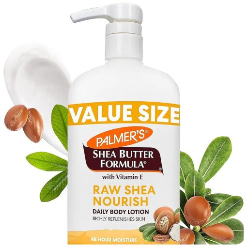 Palmer 's Shea Formula Raw Shea Body Lotion for Dry Skin, Hand & Body Moisturizer, Value Size Pump Bottle, 33.8 Ounces ( Pack of 1 )