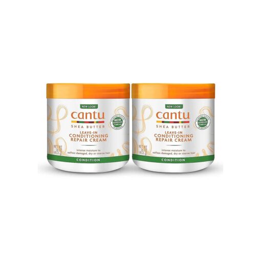 Cantu Leave-In Conditioning Repair Cream with Shea Butter, 16 oz ( Pack of 2 ) ( Packaging May Vary )