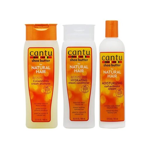 Cantu Shea Butter Shampoo + Hydrating Conditioner + Curl Activator Cream `` SET" for Natural Hair