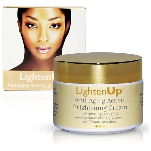 LightenUp Anti-Aging, Skin Brightening Cream - 4.4 fl oz / 100 ml - with Argan Oil and Shea Butter