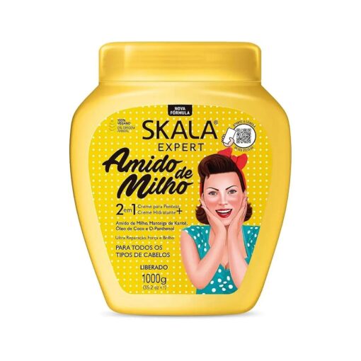 SKALA - Linha Expert - Creme de Tratamento 2 em 1 Amido de Milho 1 Kg - ( Expert Collection - Corn Starch 2 in 1 Treatment Cream Net 33.81 Oz )