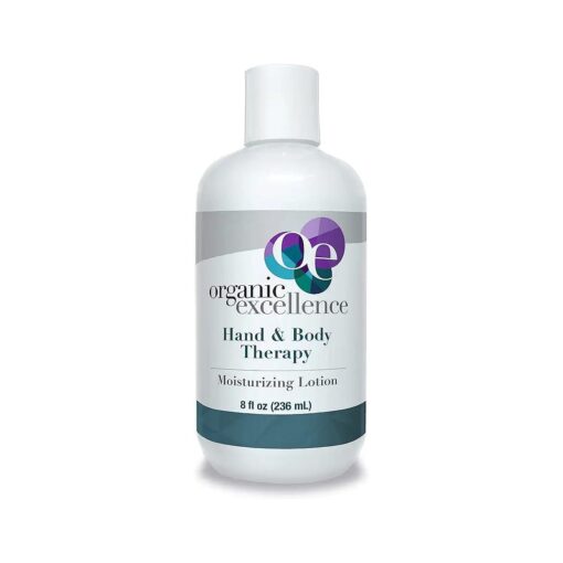 Organic Excellence Hand & Body Therapy Lotion - 8 Oz, Bottle - Rich, Natural Moisturizer For Daily Use Made with Shea Butter