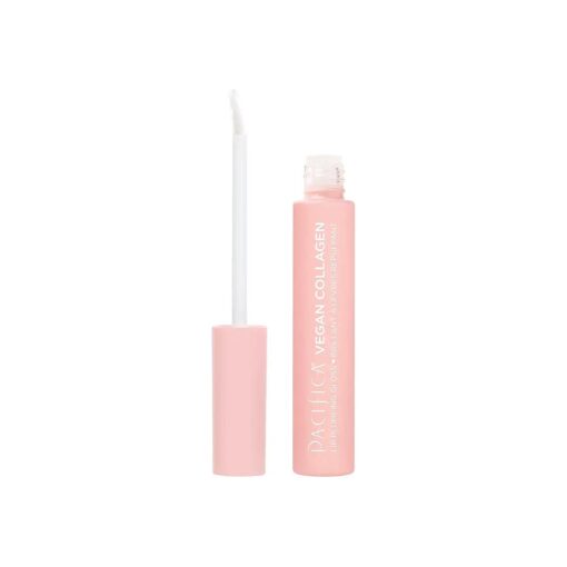 Pacifica Beauty, Vegan Collagen Lip Plumping Gloss, Youthful Plump Lips, Vitamin E, Peptides, & Shea Butter, Shimmer + Shine, Doe Tip Applicator, Vegan + Cruelty Free