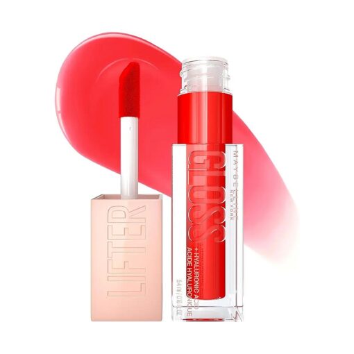 Maybelline New York Lifter Gloss Hydrating Lip Gloss with Hyaluronic Acid, Sweetheart, Sheer Red, 1 Count