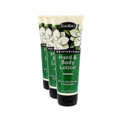 ShiKai Gardenia Hand & Body Lotion ( 8oz, Pack of 3 ) | Daily Moisturizing Skincare for Dry and Cracked Hands | With Aloe Vera & Vitamin E