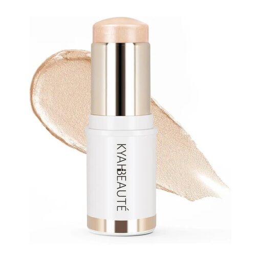 Dewy Highlighter Makeup, Highlighter Makeup Stick for Face and Body, Radiant & Shimmer Glow, Buildable Color for All Day | Vegan & Cruelty-Free | Champagne Beige Gold 15g/0.53fl.Oz