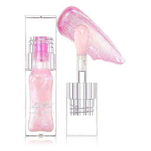 Magic Color Changing Lip Oil Tinted Lip Gloss Hydrating Conversion Lip Glow Oil Color Changing Lip Balm Shimmer Glossy Non-Sticky Plumping Lip Oil Stain