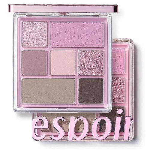 Espoir Real Eye Palette # 4 Mauve Me | Everyday Multi-Use Long-Lasting and Blendable 7 Colors Eyeshadow Palette for Eyeshadow Base and Cheeks Makeup | Warm, Cool, Neutrals | Korean Makeup