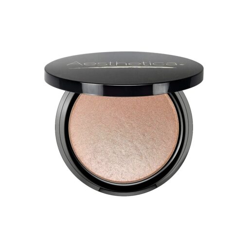 Aesthetica Starlite Highlighter - Metallic Shimmer Highlighting Makeup Powder - Cosmos ( Sparkling Rose Gold )