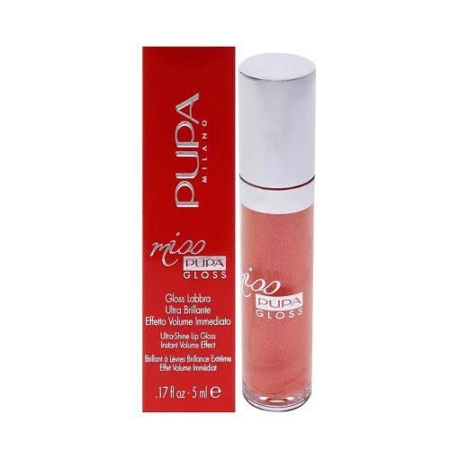 Pupa Milano Miss Milano Lip Gloss - Shiny, Smooth, Plump - Soft, Innovative Gel Texture - Glides Smoothly On The Lips - For A Moisturizing And Volume Enhancing Effect - 200 Juicy Glaze - 0.17 OZ