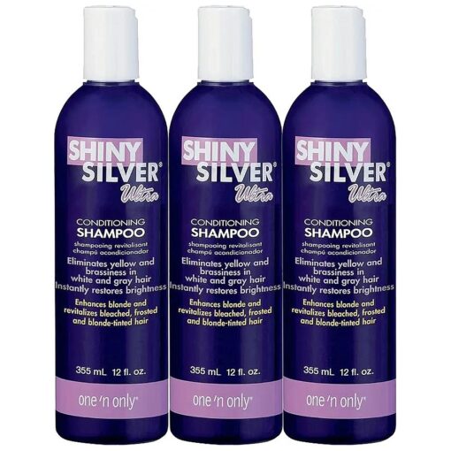 Shiny Silver Shampoo Ultra Conditioning 12 Ounce ( 354ml ) ( 3 Pack )