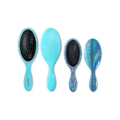 Pro 2 BRUSH-Set for All Hair Types ( Shiny Turquoise & Blue )