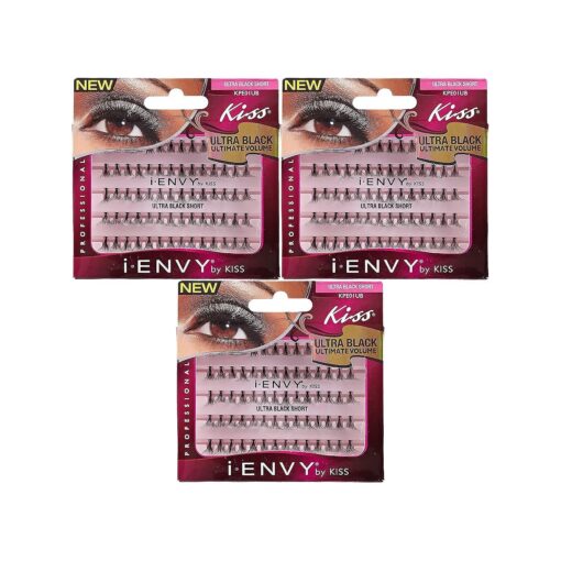 Kiss I Envy Ultra Black Short Lashes ( 3 PACK )