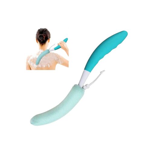 Bath Brush - Long Handle for Bath or Shower - Scrubber for Body and Back - Shower Aid ( Green-Green )