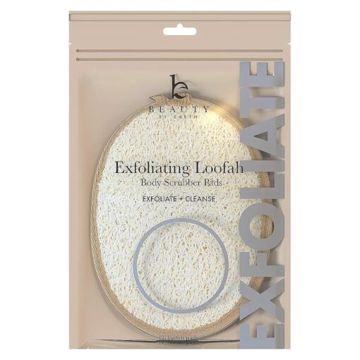 Exfoliating Loofah Sponge Body Scrubber - Pack of 2 Natural Loofah Sponges, Shower Body Exfoliator Scrubbing Pads for Removing Dead Skin