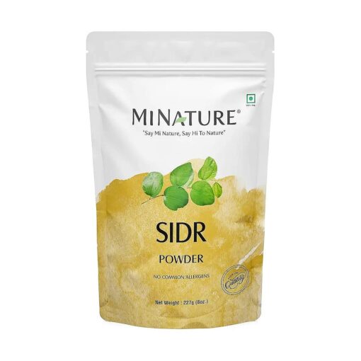 Sidr Powder by mi nature | 227g ( 8oz ) ( 0.5 lb ) | Sidr leaves Powder for hair | Natural Hair conditioner | Natural source of mucilages and saponins | Natural hair cleanser