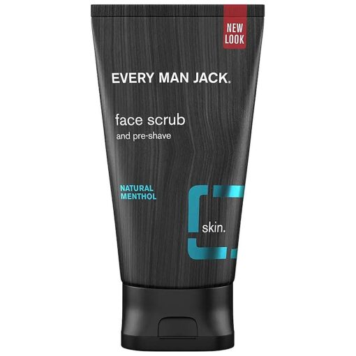 Every Man Jack Face Scrub, Natural Menthol, Signature Mint, 5 Fl Oz