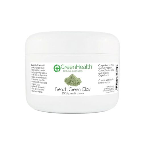 French Green Clay Powder, 6 oz - 100 % Pure & Natural by GreenHealth