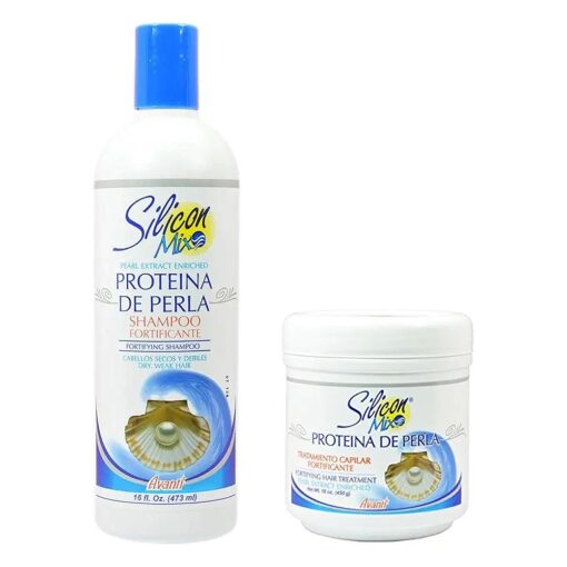 Silicon Mix Proteina De Perla & Shampoo 16 Oz Hair Treatment and Shampoo 16oz