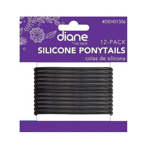 Silicone Ponytail Black, Elastic, No damage to hair, Keeps your hair in place, Hair ties, Bands, Hair claw and clip