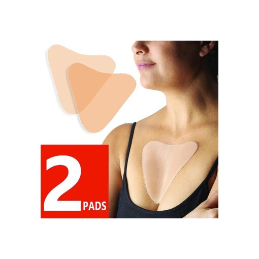 Silicone Chest Wrinkle Pads - Pack of 2 Silicone Patches for Wrinkles - Prevent Cleavage and Chest Wrinkles - Decollete Anti-Wrinkle Chest Pads, Sleep-Friendly Silicone Chest Pads