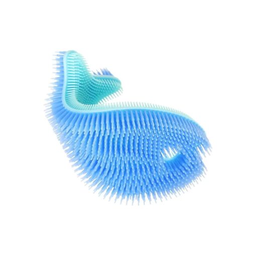 Innobaby Bathin ' Smart Silicone Fish Bath Scrub, Aqua/Periwinkle