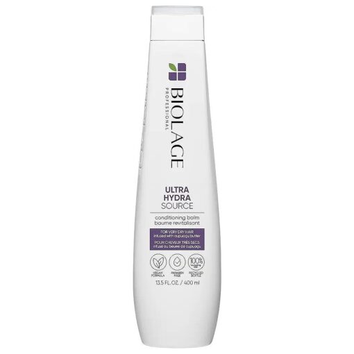 Biolage Ultra Hydra Source Conditioning Balm | Deep Hydrating Conditioner | Renews Hair 's Moisture | For Very Dry Hair | Silicone-Free | Vegan | Salon Conditioner