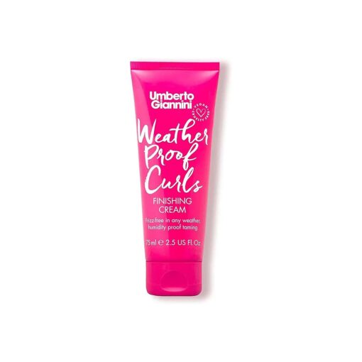 Umberto Giannini Weatherproof Curls Finishing Cream, Vegan & Cruelty Free Humidity Proof Hair Cream, 75 ml