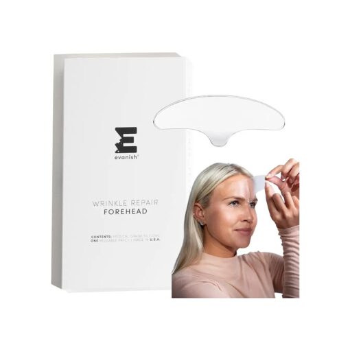 Evanish Wrinkle Repair Forehead - Overnight Silicone Gel Mask - Reusable 20+ times - Hydrating Anti-Wrinkle Patch Reduces Wrinkles, Furrows, Creases, Expression Lines - USA Made ( 1 Count )