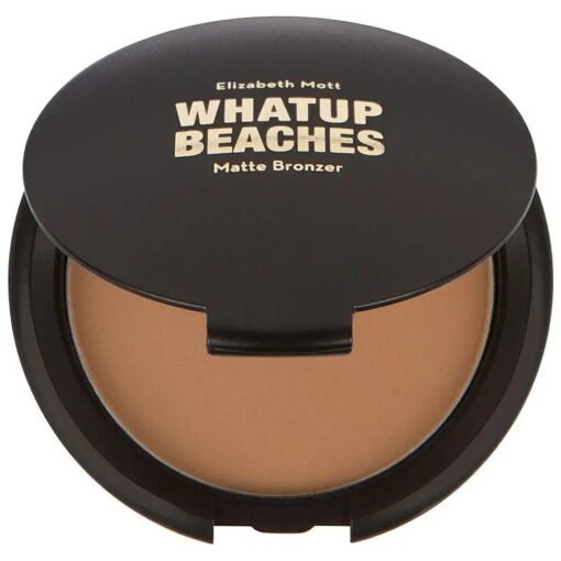 Elizabeth Mott Whatup Beaches Bronzer Face Powder Contour Kit - Vegan and Cruelty Free Facial Compact Bronzing Powder for Contouring and Sun Kissed Makeup Finish - Matte shade ( 10g )