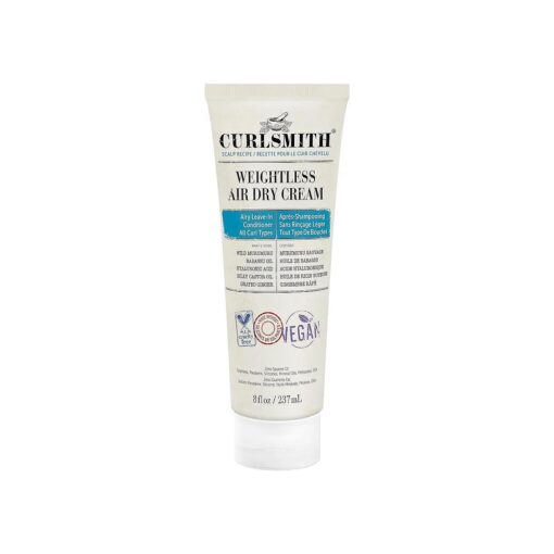 CURLSMITH - Weightless Air Dry Cream - Vegan Leave-In Conditioner for Any Hair Type, Smooths Hair ( 8 fl oz )