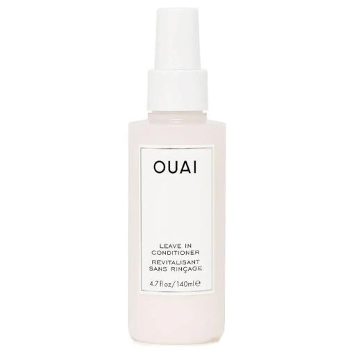 OUAI Leave In Conditioner & Heat Protectant Spray - Prime Hair for Style, Smooth Flyaways, Add Shine and Use as Detangling Spray - No Parabens, Sulfates or Phthalates ( 4.7 oz )