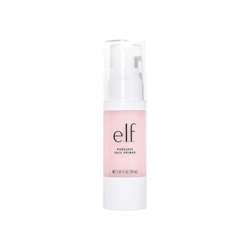 e.l.f, Poreless Face Primer - Large, Silky, Skin-Perfecting, Lightweight, Long Lasting, Absorbs Quickly, Smooths, Preps, Creates Flawless Base, Infused with Tea Tree and Vitamins A & E, 1.01 Fl Oz