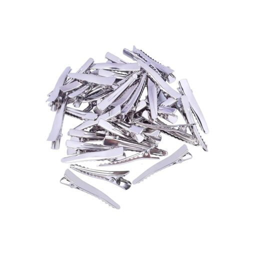 BronaGrand 100 Pieces 45 mm Metal Alligator Hair Clips Pins with Teeth