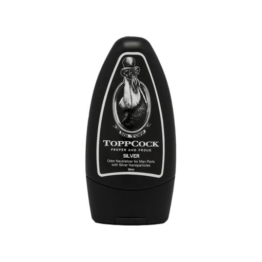 Classic ToppCock Silver Leave-On Hygiene Gel for Man Parts, 90ml Odor Neutralizer, Male Care Moisturizing Body Hygiene