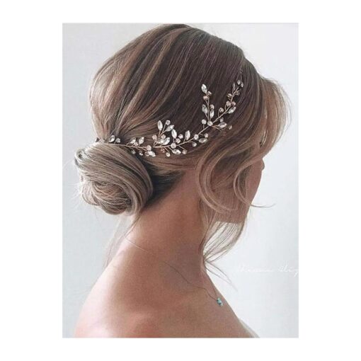 JAKAWIN Bride Wedding Crystal Hair Vine Silver Rhinestone Hair Piece Bridal Hair Accessories for Women and Girls HV113 ( Silver )