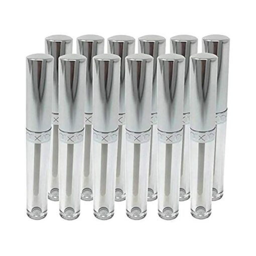 ( 12 Pack ) Silver Empty Lip Gloss Tubes 10 mL