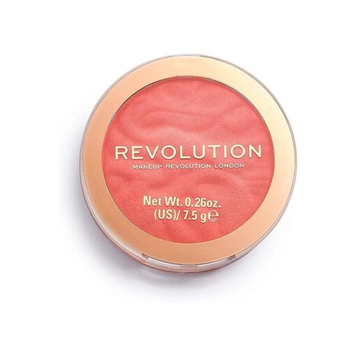 Revolution Beauty, Blusher Reloaded, Pressed Powder Face Blusher, Highly Pigmented & Long Lasting Formula, Coral Dream, 0.26 Oz .