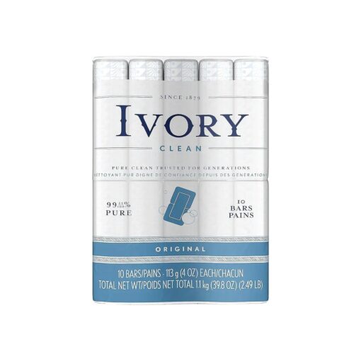 Ivory Clean Original Bath Bar, 10 count ( Packaging may Vary )