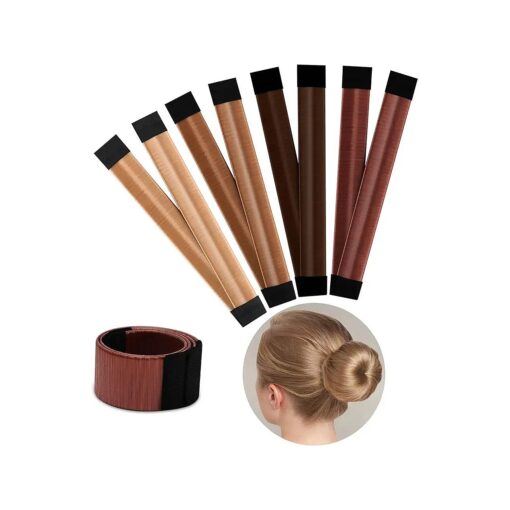 Boobeen 4 Piece Hair Bun Maker for Women DIY Girls French Hair Bun Snap Roll Bun Tool Twist Donut Bun Hairstyle - Hair Bun Maker for Long Hair