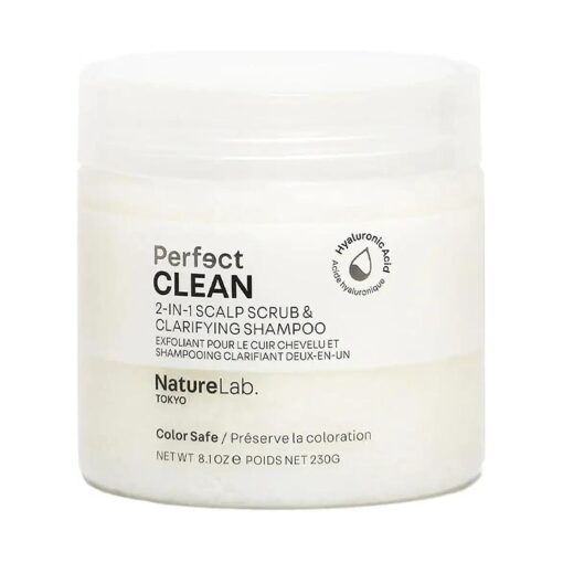 NatureLab Tokyo Perfect Clean Clarifying Scalp Scrub : 2-in-1 Shampoo and Scalp Scrub Hair Treatment to Clarify and Remove Product Buildup for Immense Shine I 8.1 OZ / 230G