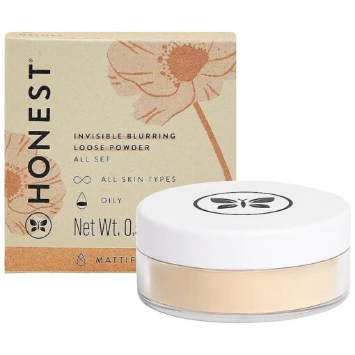 Honest Beauty Talc-Free Translucent Loose Setting Powder | Invisible, Matte Finish | EWG Verified, Vegan + Cruelty Free | .56 oz