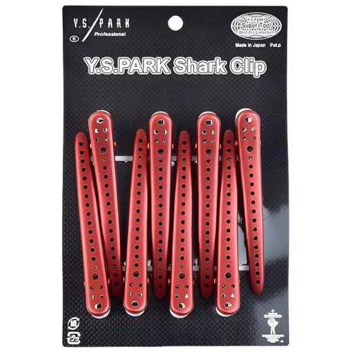 YS Park Shark Clips - Red Metal 8pcs