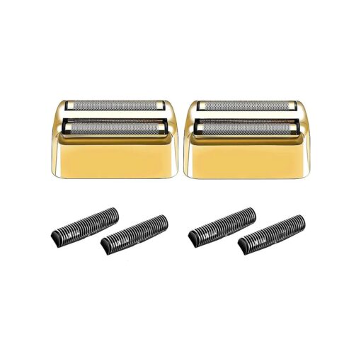 Shaver Replacement Foil and Cutters compatible with BaBylissPRO Barberology Double FXFS2 ( 2PC Gold )