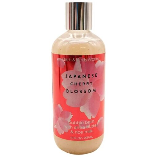 Bath and Body Works Japanese Cherry Blossom Bubble Bath 10 Ounce 2019 Rounded Bottle