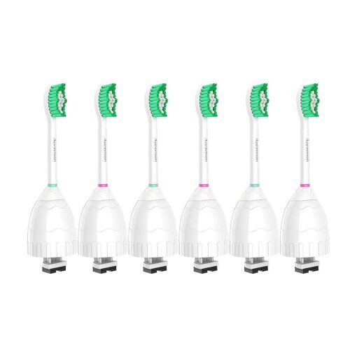 Aoremon Replacement Toothbrush Heads for Philips Sonicare E-Series Essence HX7022/66 and other Screw-on Electric Toothbrush Model, 6 Pack